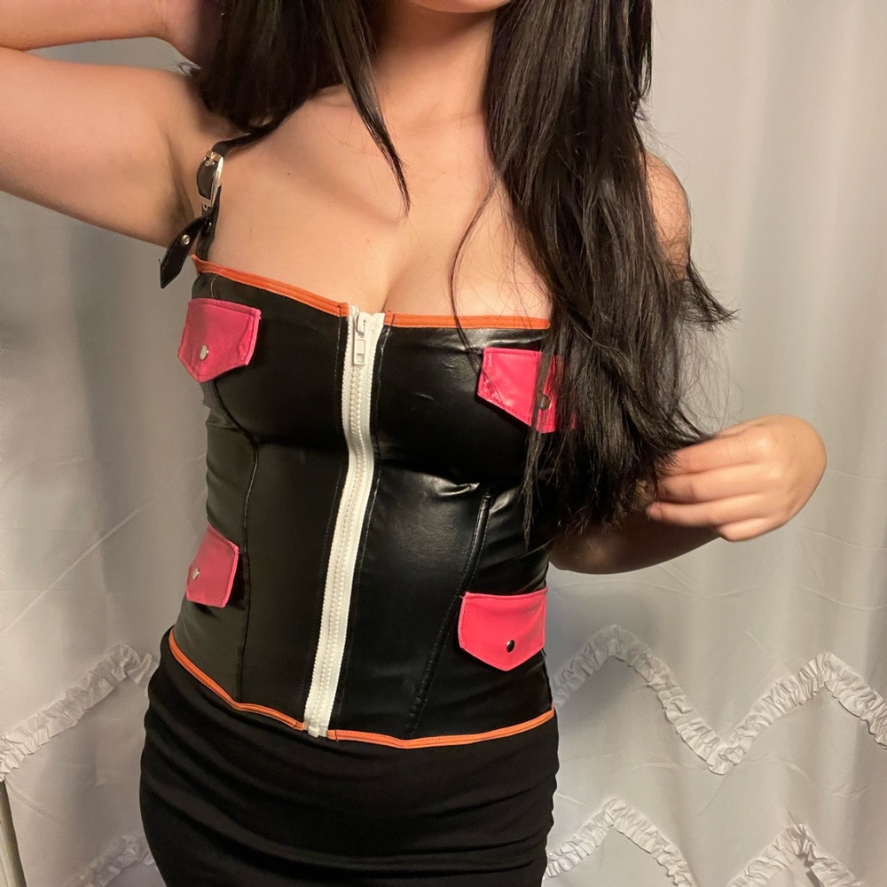 corset zip up top